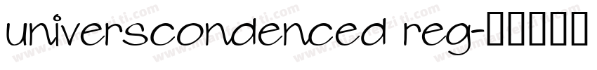 universcondenced reg字体转换